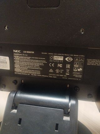 Monitor NEC Plata y Negro