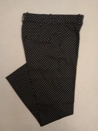 Pantalón vestir H&M Talla 36 Negro Estampado
