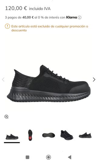 Zapatos de seguridad negros sin estrenar