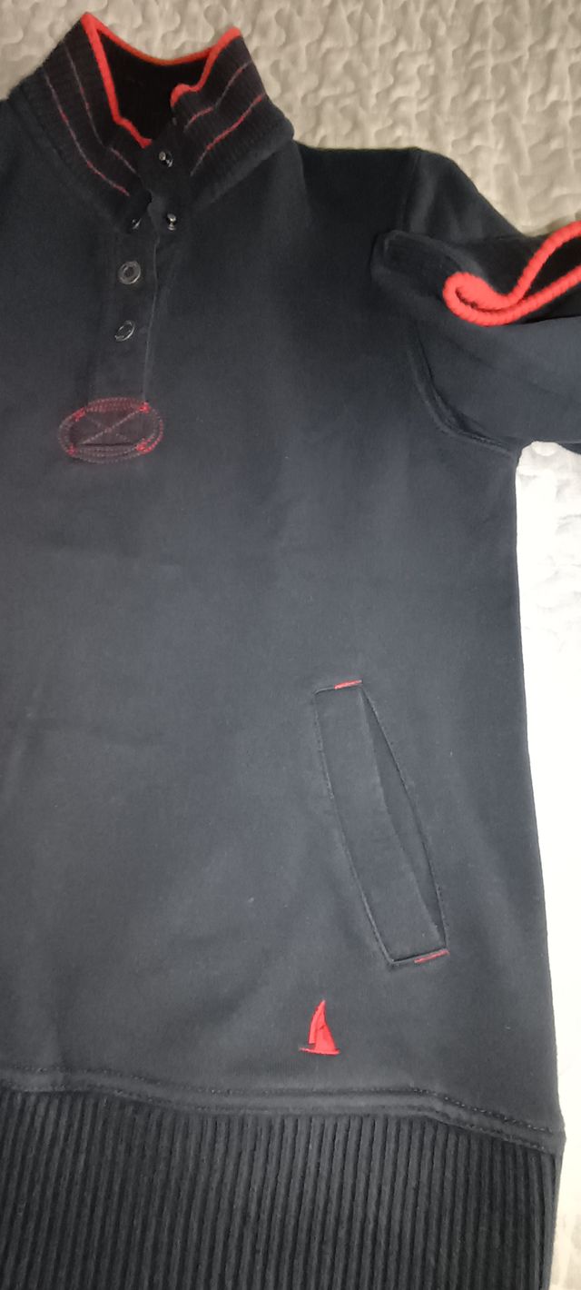 Sudadera Musto Azul Marino y Roja