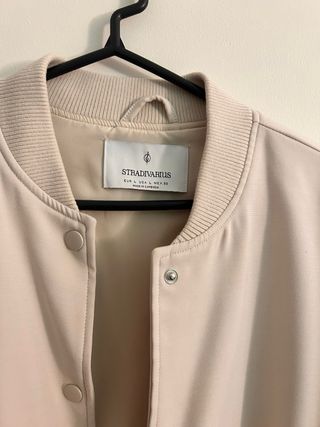 Chaqueta Bomber Stradivarius Beige Talla XL
