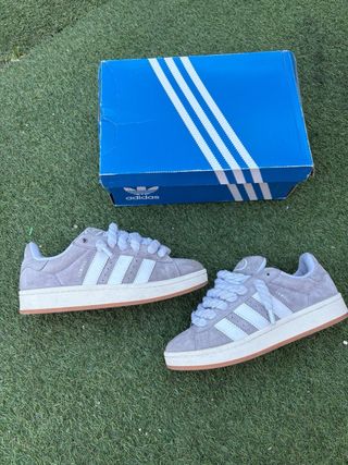 Adidas Zapatillas Grises y Blancas