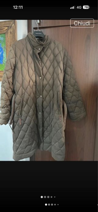 Piumino lungo piuma d'oca