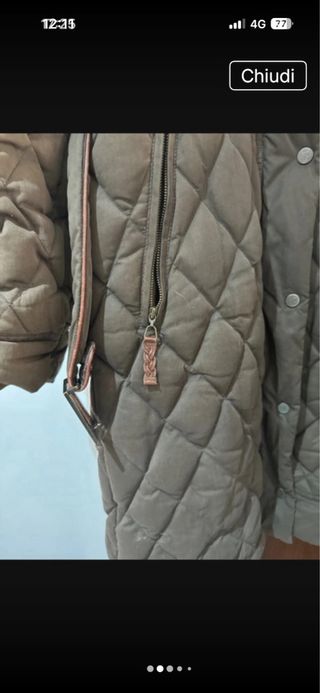 Piumino lungo piuma d'oca