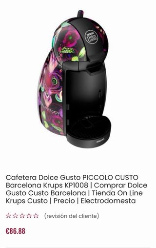 Cafetera Dolce Gusto Custo Barcelona
