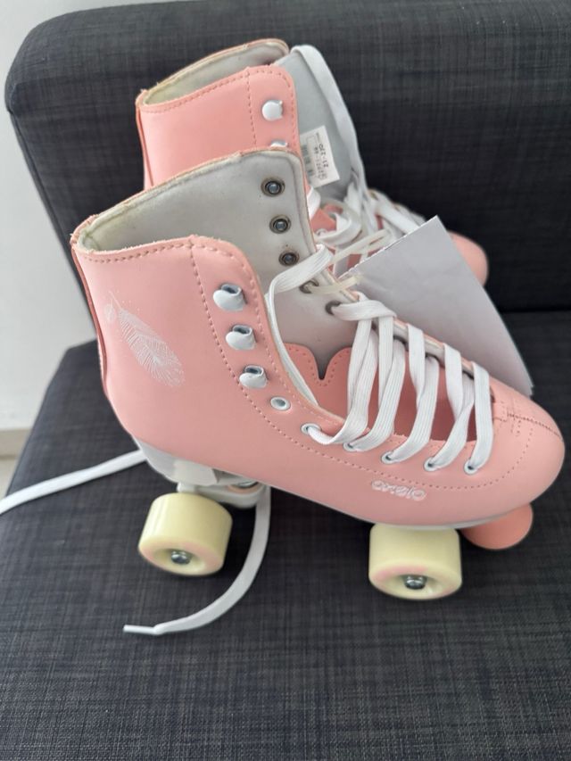 Patines rosas para niña
