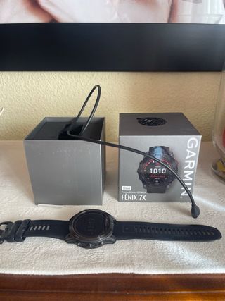 Reloj Garmin Fenix 7X Solar Negro/Rojo