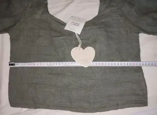 Top Lino Verde Talla Única