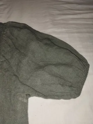 Top Lino Verde Talla Única