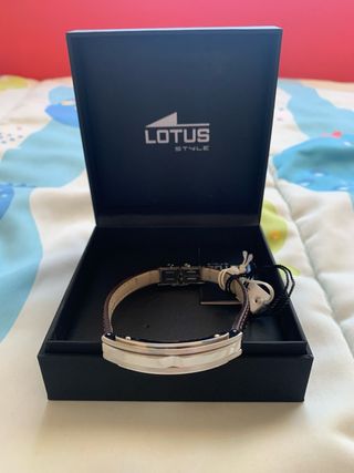 Pulsera Lotus Hombre Negra y Gris
