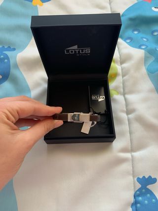 Pulsera Lotus Hombre Negra y Gris