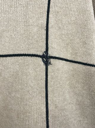 Jersey Nautica Retro 2000s Oversize Beige Cuadros