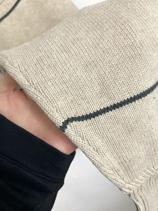 Jersey Nautica Retro 2000s Oversize Beige Cuadros