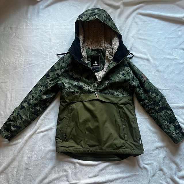 Chaqueta Anorak Verde Camuflaje