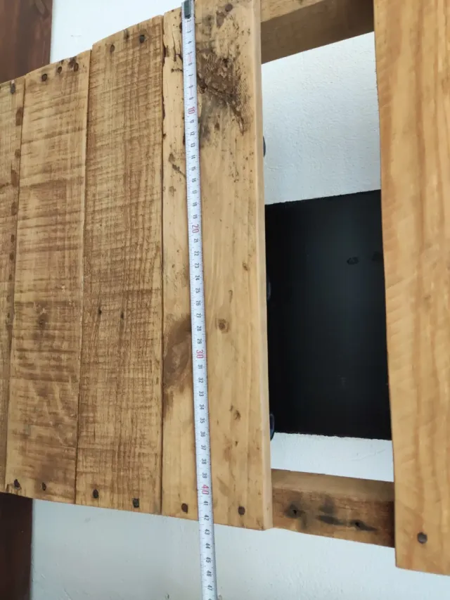 Botellero rústico de madera