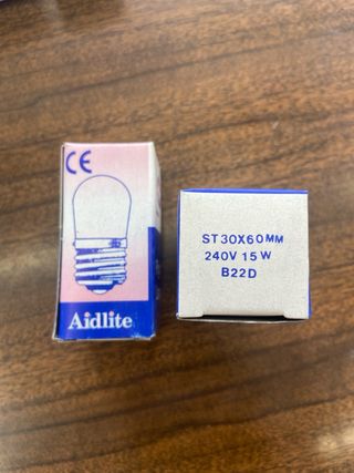 Bombillas bayoneta 220V 15W (Pack 9)