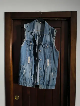 Chaqueta vaquera sin mangas mujer