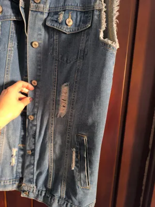 Chaqueta vaquera sin mangas mujer