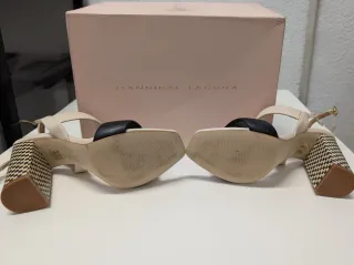 Hannibal Laguna Tacones Beige y Negro