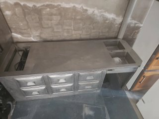 Mesa Fría con puertas por los dos lados Acero In
