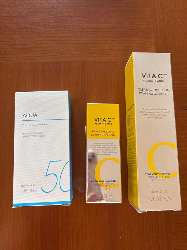 Lote Cosmética Coreana MISSHA Aqua y Vita C