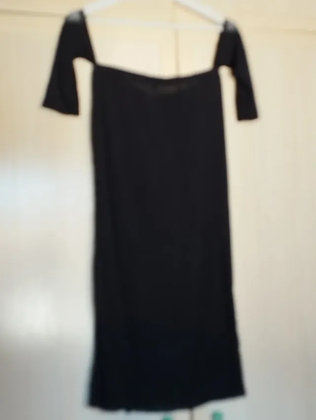 Vestido fiesta pedrería negro T.36