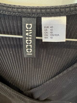 Vestido negro H&M manga larga talla 40