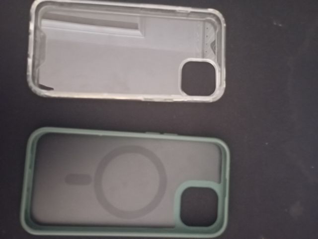 Cover iPhone Trasparente e Verde Magsafe