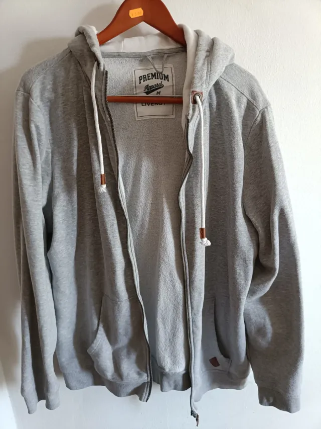 Chaquetas Gris Talla XL con Cremallera