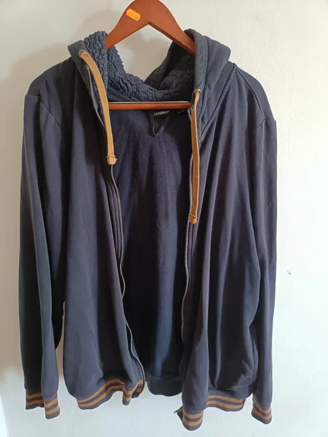 Chaquetas Gris Talla XL con Cremallera
