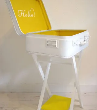 Maleta vintage cuero marrón