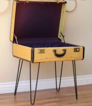 Maleta vintage cuero marrón