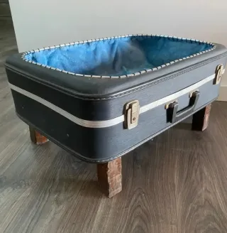 Maleta vintage cuero marrón