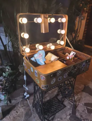 Maleta vintage cuero marrón