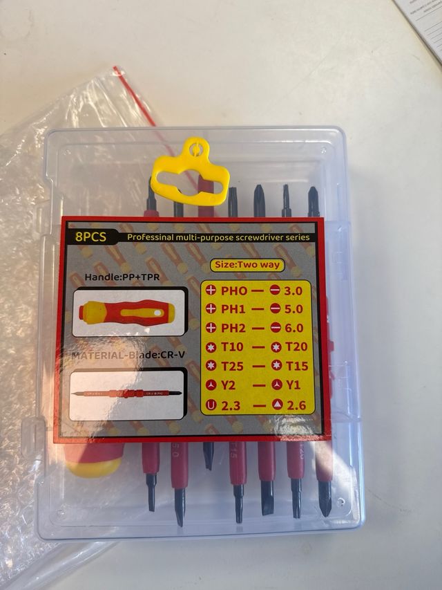 Set Destornilladores Precisión Mango Rojo/Amarillo