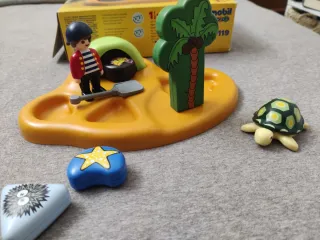 Juguete Playmobil 1.2.3 Isla Pirata Bebés 9119