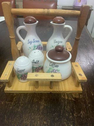 Vintage set da tavola dipinto a mano