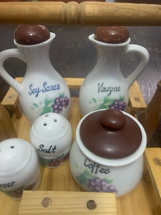 Vintage set da tavola dipinto a mano