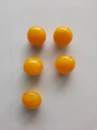 5 Botones Antiguos Naranja
