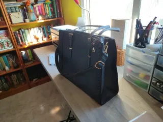 Bolso grande negro/gris