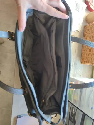 Bolso grande negro/gris