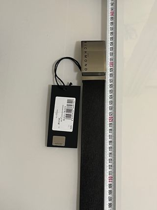 Cintura John Richmond Pelle Nera Fibbia Argento