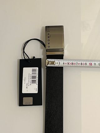 Cintura John Richmond Pelle Nera Fibbia Argento