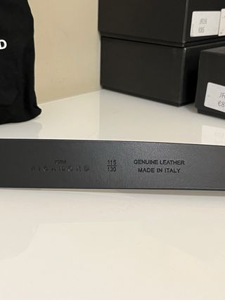 Cintura John Richmond Pelle Nera Fibbia Argento