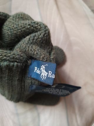 Conjunto Polo Ralph Lauren Gorro y Guantes Verde