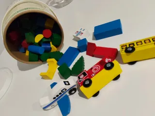 Caja de bloques de construcción de juguete