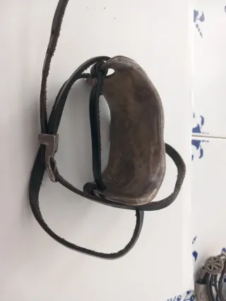 Pulsera UNO DE 50 Cuero y Plata