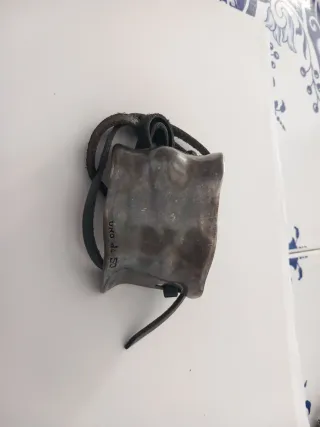 Pulsera UNO DE 50 Cuero y Plata