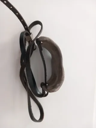 Pulsera UNO DE 50 Cuero y Plata