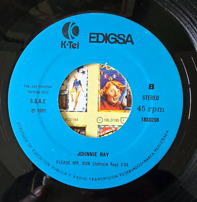 Johnnie Ray - Cry Please Mr. Sun 7''